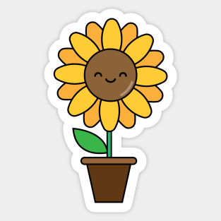 Kawaii Sunflower Sticker